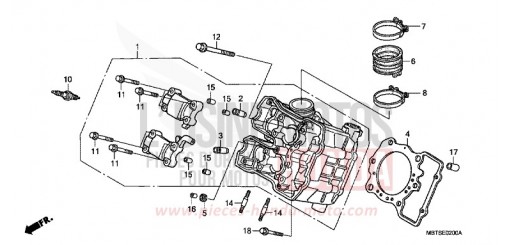 CULASSE DE CYLINDRE AVANT XL1000V5 de 2005